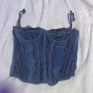 urban outfitters out from under modern love corset in slate
